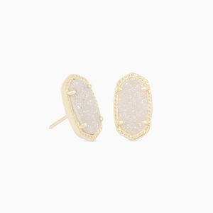 NWOT Kendra Scott Iridescent Drusy Stud Earring